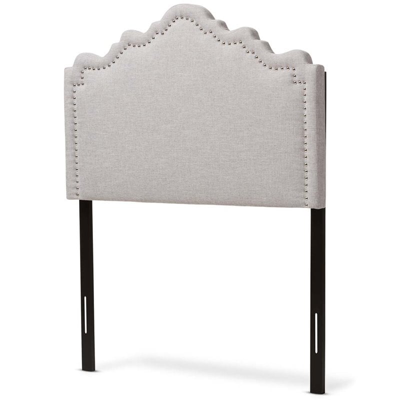 Baxton Studio Nadeen Fabric Upholstered Twin Headboard in Gray Beige