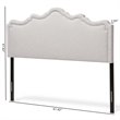Baxton Studio Nadeen Fabric Upholstered Queen Headboard in Gray Beige