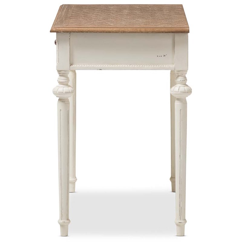 Baxton Studio Marquetterie Provincial Writing Desk in White