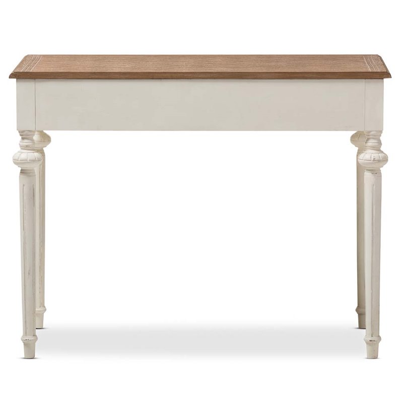 Baxton Studio Marquetterie Provincial Writing Desk in White