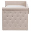Baxton Studio Alena Fabric Daybed with Trundle in Light Beige