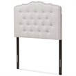 Baxton Studio Lucy Fabric Tufted Twin Headboard in Grayish Beige