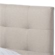 Baxton Studio Mitchell Tufted Queen Platform Bed in Beige and Brown
