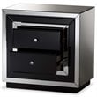 Baxton Studio Cecilia Regency Glamour Style Mirrored 2-Drawer End Table