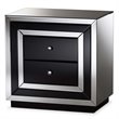 Baxton Studio Cecilia Regency Glamour Style Mirrored 2-Drawer End Table