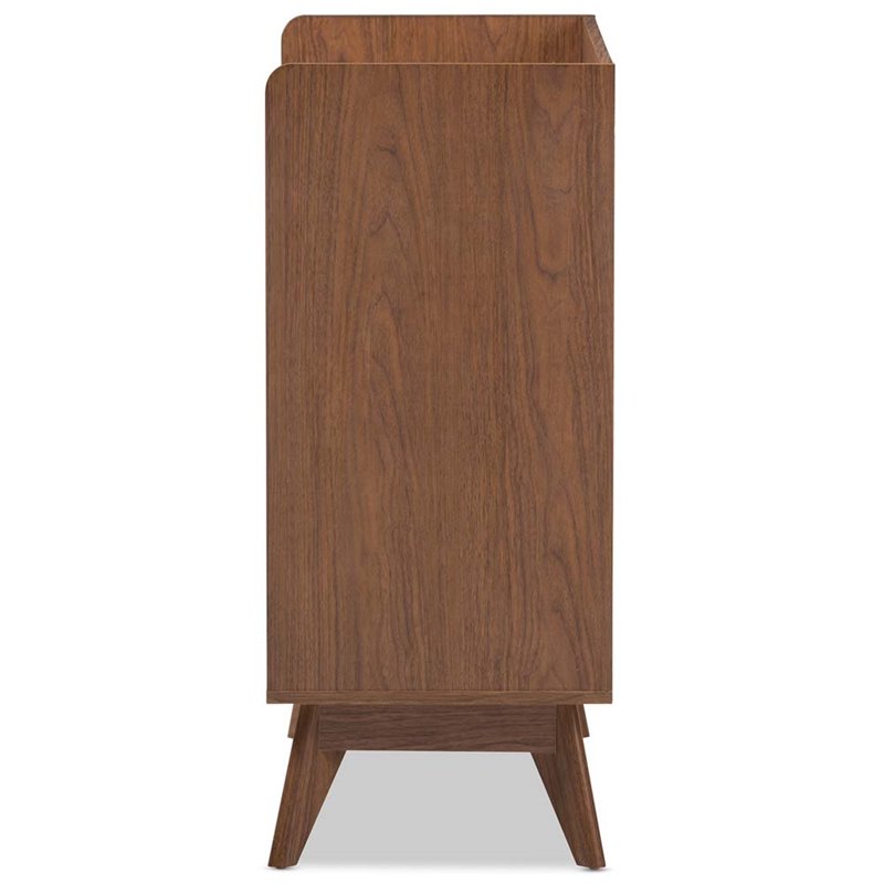 Baxton Studio Brighton 3 Drawer Chest in White and Walnut