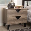 Baxton Studio Swanson Wood 2 Drawer Nightstand in Distressed Oak