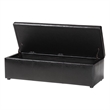 Baxton Studio Dennehy Faux Leather Multipurpose Storage Ottoman Bench
