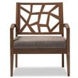 Baxton Studio Jennifer Accent Chair in Gray and Brown