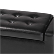 Baxton Studio Manchester Leather Tufted Storage Ottoman Bench in Black