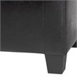 Baxton Studio Manchester Leather Tufted Storage Ottoman Bench in Black