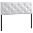 Baxton Studio Baltimore Faux Leather Tufted Queen Panel Headboard in White