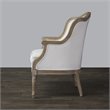 Baxton Studio Charlemagne Accent Chair in Beige and Brown Oak
