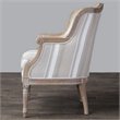 Baxton Studio Charlemagne Accent Chair in Brown and Beige