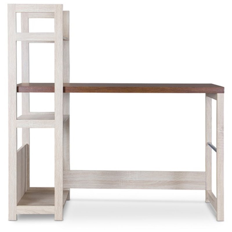 Baxton Studio Hypercube Writing Desk in Natural and Brown