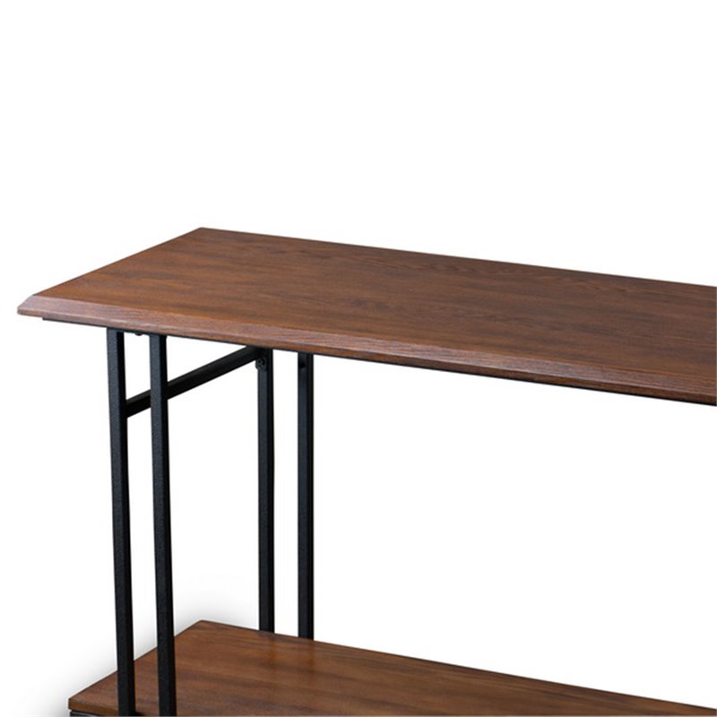 Baxton Studio Newcastle Console Table in Walnut and Black