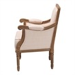 Baxton Studio Chavanon Accent Chair in Light Beige and Brown