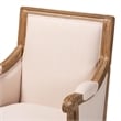 Baxton Studio Chavanon Accent Chair in Light Beige and Brown