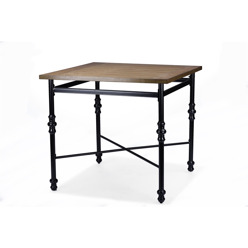 Baxton Studio Broxburn 5 Piece Counter Height Dining Set in Brown