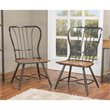 Baxton Studio Longford Windsor Dining Side Chair in Black (Set of 2)