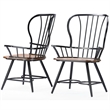 Baxton Studio Longford Windsor Dining Arm Chair in Black (Set of 2)