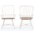 Baxton Studio Longford Windsor Dining Arm Chair in White (Set of 2)