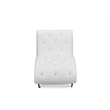 Baxton Studio Pease Faux Leather Tufted Chaise Lounge in White