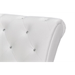 Baxton Studio Pease Faux Leather Tufted Chaise Lounge in White