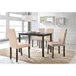 Baxton Studio Andrew Dining Side Chair in Beige (Set of 4)