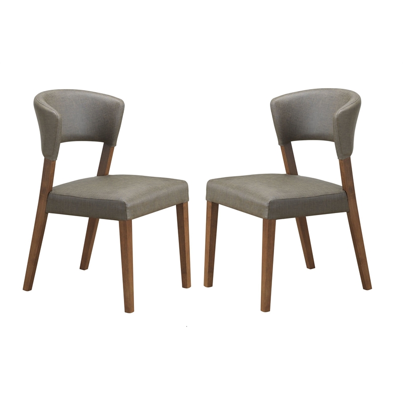 Baxton Studio Montreal Faux Leather Dining Side Chair (Set of 2)