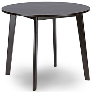 Baxton Studio Debbie 36&quot Round Dining Table in Dark Walnut