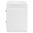 Baxton Studio Victoria 2 Drawer Faux Leather Nightstand in Matte White