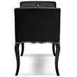 Baxton Studio Kristy Faux Leather Tufted Bench in Black and Wenge