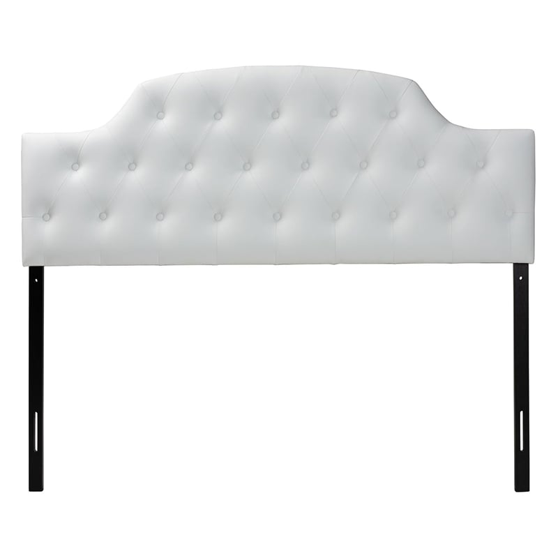 Baxton Studio Morris Faux Leather Tufted Queen Panel Headboard