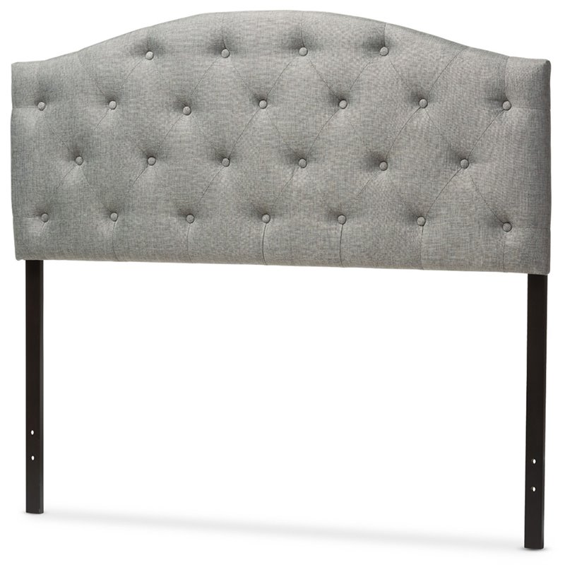 Baxton Studio Myra Tufted Full Panel Headboard in Gray