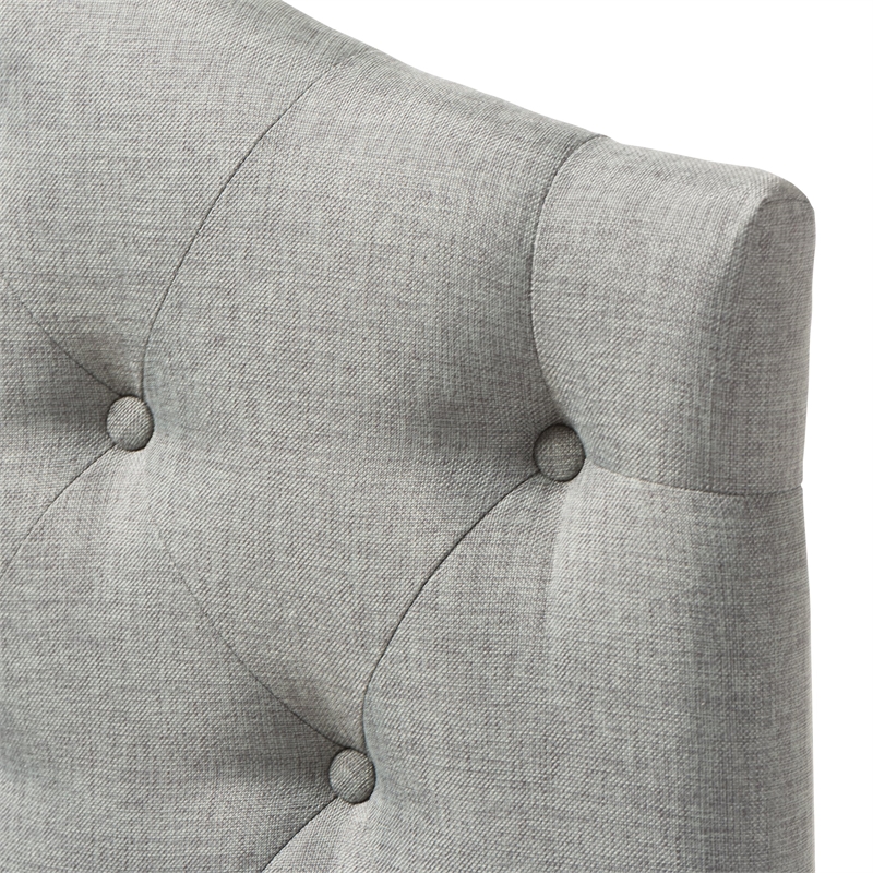 Baxton Studio Myra Tufted Queen Panel Headboard in Gray