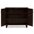Baxton Studio Winda 2 Door Shoe Cabinet in Dark Brown