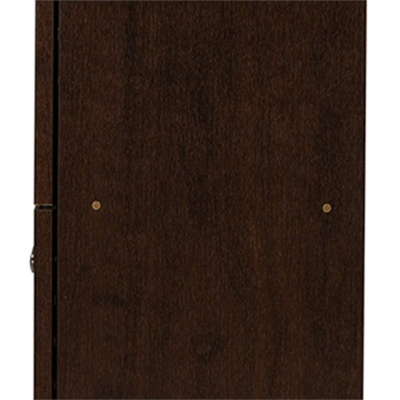 Baxton Studio Winda 4 Door Shoe Cabinet in Dark Brown