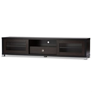 Baxton Studio Beasley 70&quot TV Stand in Dark Espresso