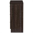 Baxton Studio Decon 3 Drawer Chest in Espresso