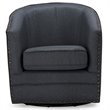 Baxton Studio Porter Swivel Accent Chair in Gray