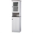 Baxton Studio Lauren 2 Door Pantry in White and Dark Brown