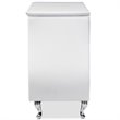 Baxton Studio Enzo 6 Drawer Faux Leather Double Dresser in Matte White