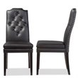 Baxton Studio Dylin Faux Leather Tufted Dining Side Chair (Set of 2)