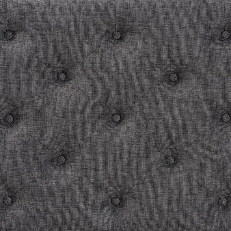Baxton Studio Viviana Tufted Full Panel Headboard in Gray