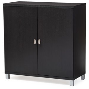 Baxton Studio Marcy Multipurpose Entryway Storage Cabinet in Brown