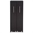 Baxton Studio Lindo 2 Pull Out Door Media Storage Cabinet in Brown
