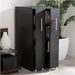 Baxton Studio Lindo 2 Pull Out Door Media Storage Cabinet in Brown