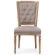 Baxton Studio Estelle Tufted Dining Side Chair in Oak and Beige