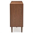 Baxton Studio Harlow 6 Drawer Double Dresser in White and Walnut